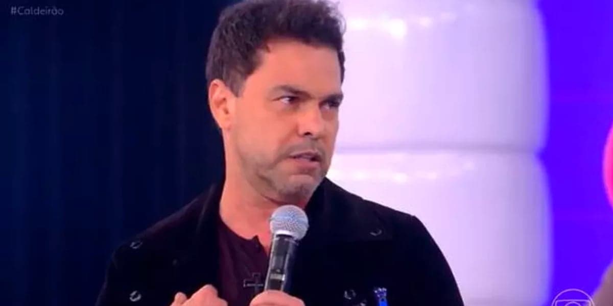 Zezé foi ao "Caldeirão" sem Luciano (Foto: Reprodução/TV Globo) Zezé foi ao "Caldeirão" sem Luciano (Foto: Reprodução/TV Globo)