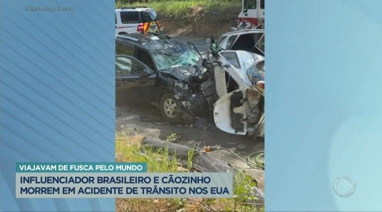 Balanço Geral exibiu imagens de como o carro de Jesse ficou após o acidente fatal Balanço Geral exibiu imagens de como o carro de Jesse ficou após o acidente fatal