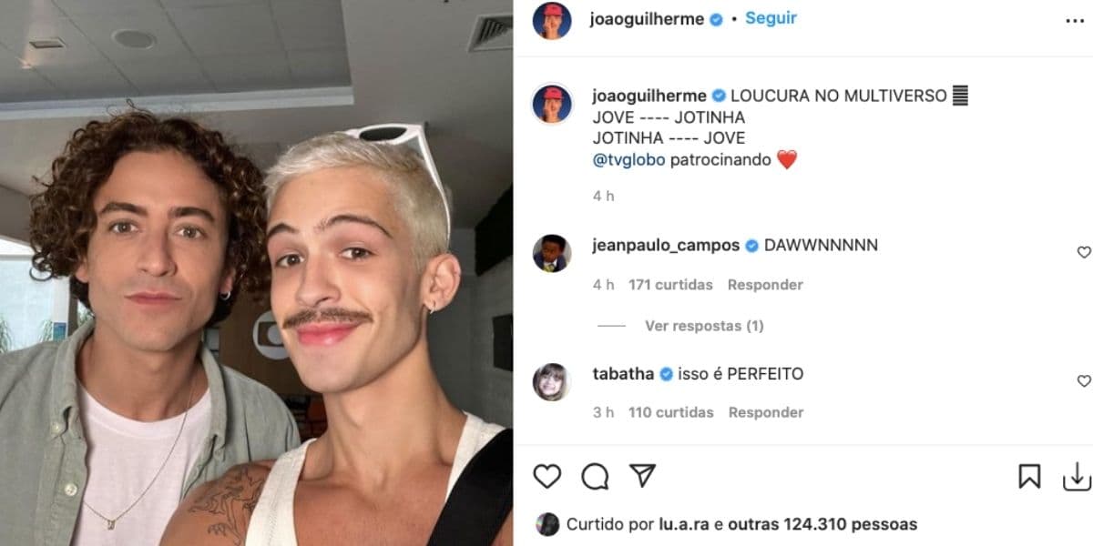 João Guilherme encontre Jesuita Barbosa, o Jove de Pantanal João Guilherme encontre Jesuita Barbosa, o Jove de Pantanal