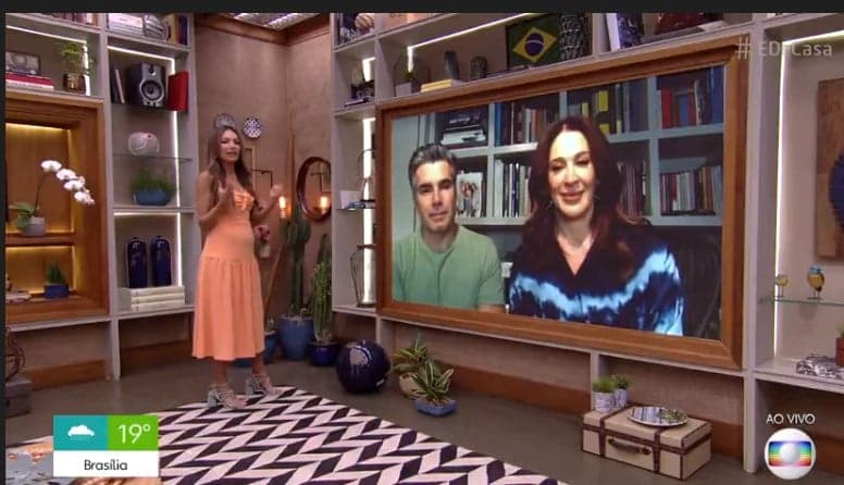 Patricia Poeta entrevistou Claudia Raia e Edson Celulari no É de Casa Patricia Poeta entrevistou Claudia Raia e Edson Celulari no É de Casa