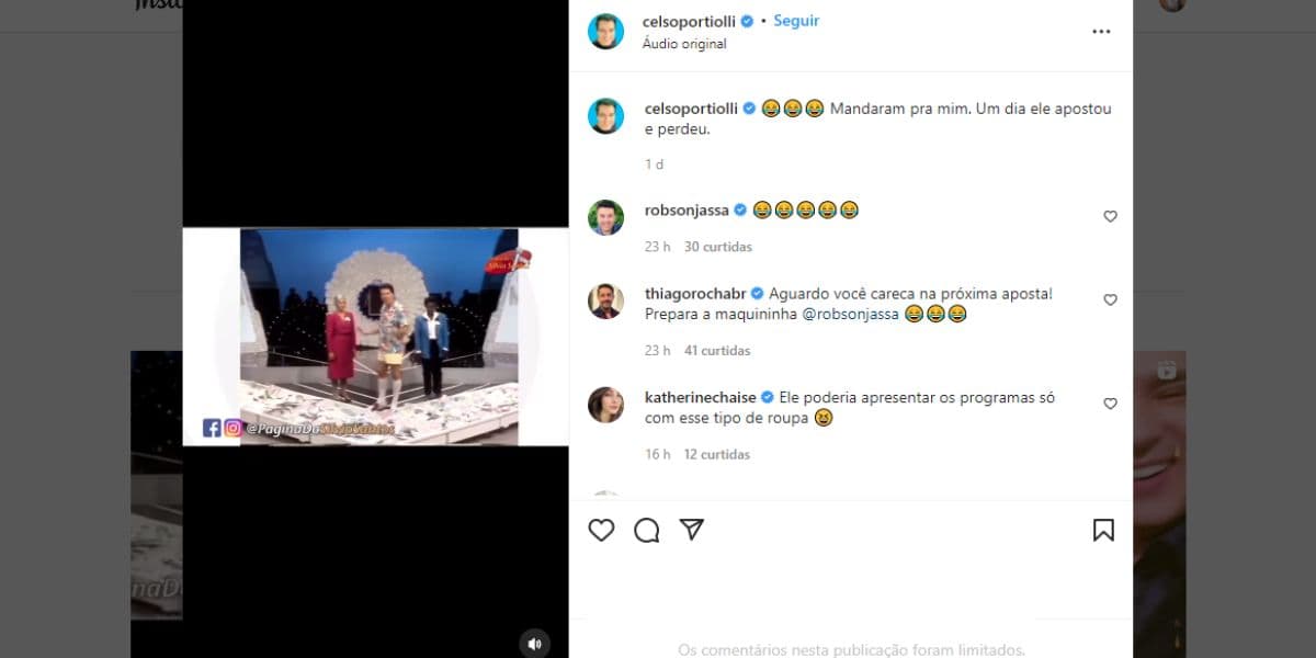 Celso Portiolli, após se constranger com Silvio Santos no SBT, vaza vídeo do patrão de cueca: "Perdeu" Celso Portiolli, após se constranger com Silvio Santos no SBT, vaza vídeo do patrão de cueca: "Perdeu"