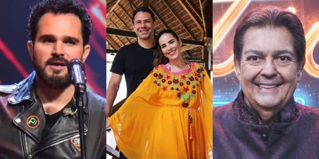 Luciano Camargo e ex-marido de Wanessa se declaram pra homens e Faustão manda filho pra outro programa