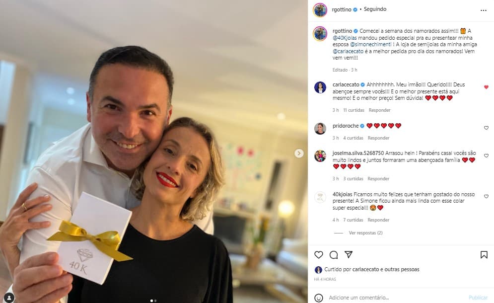 Gottino quebrou a discrição e fez uma publi para uma antiga colega Gottino quebrou a discrição e fez uma publi para uma antiga colega