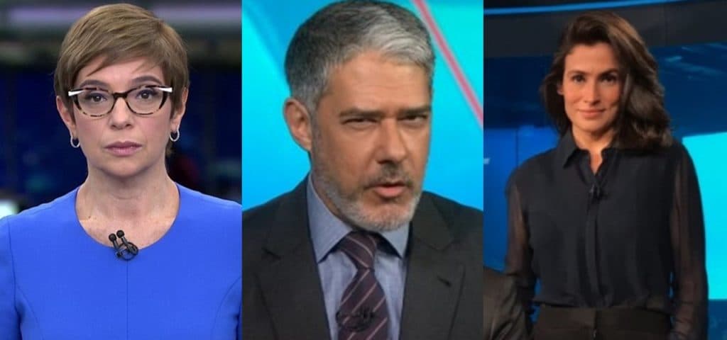 Bonner, Vasconcellos e Lo Prete são esnobados na Globo e Jornal Nacional recebe a pior notícia após 20 anos
