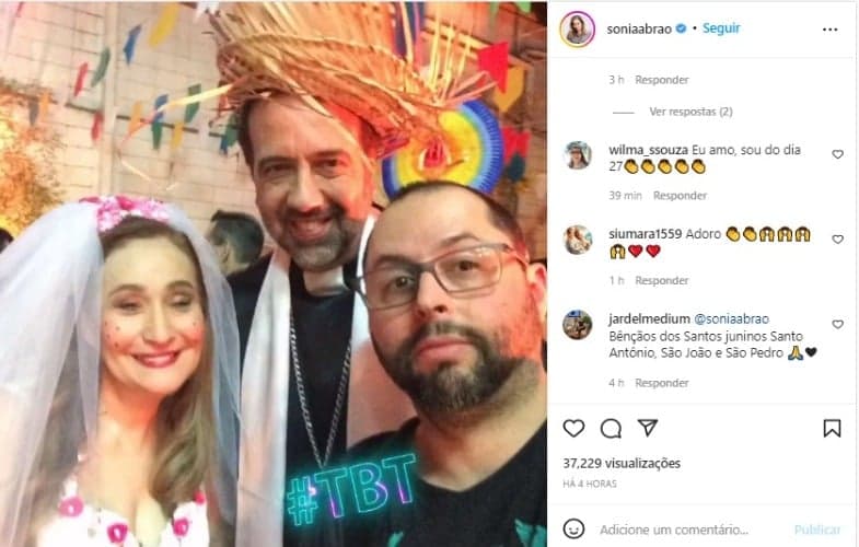 #TBT publicado por Sonia Abrão nas redes sociais (Foto: Reprodução/Instagram) #TBT publicado por Sonia Abrão nas redes sociais (Foto: Reprodução/Instagram)