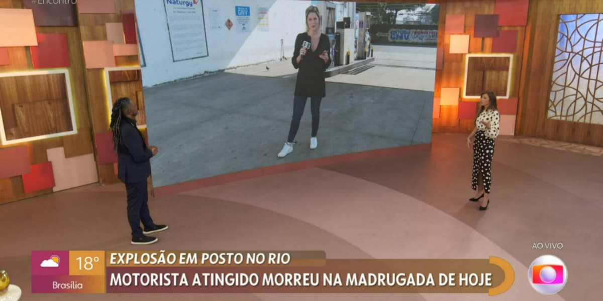 Patrícia Poeta noticiou morte no "Encontro" (Foto: Reprodução/TV Globo) Patrícia Poeta noticiou morte no "Encontro" (Foto: Reprodução/TV Globo)