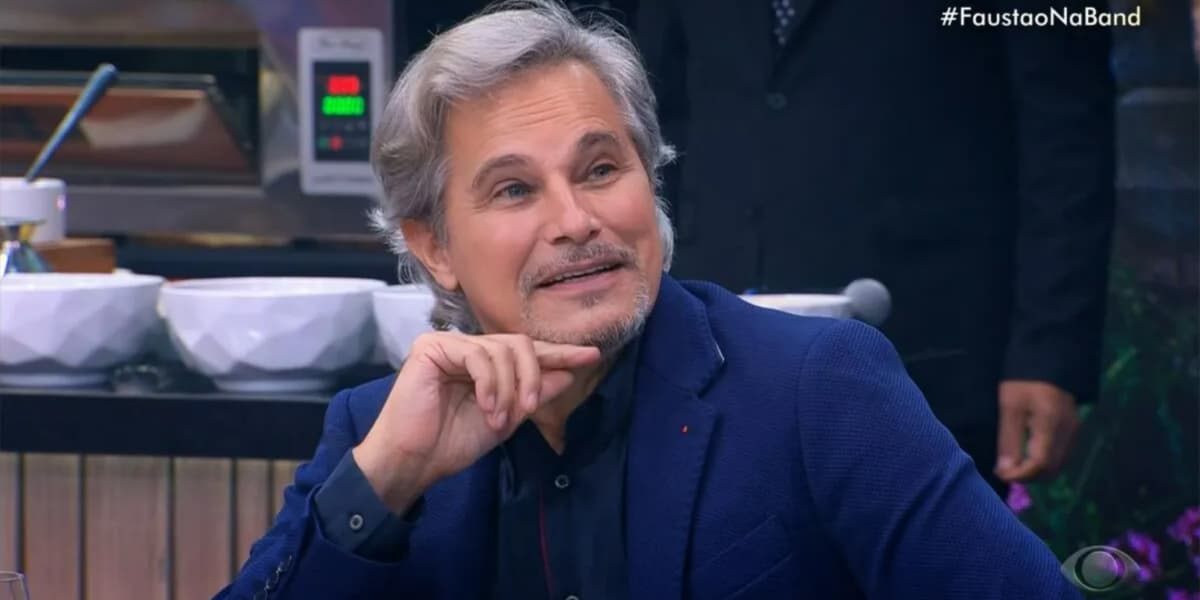 Edson Celulari no programa de Faustão (Foto: Reprodução/Band) Edson Celulari no programa de Faustão (Foto: Reprodução/Band)