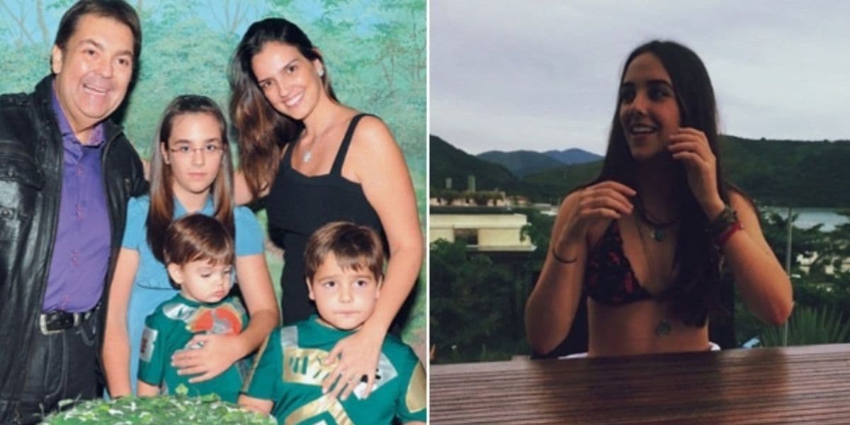 Faustão e Família / Lara Silva atualmente - Foto: Reprodução Faustão e Família / Lara Silva atualmente - Foto: Reprodução