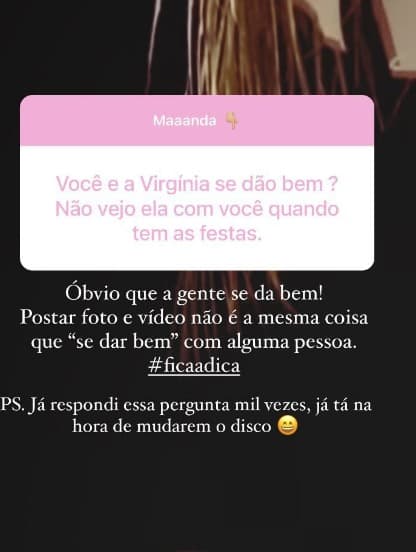 De acordo com Jéssica Costa, relação de familiares está bem (Reprodução) De acordo com Jéssica Costa, relação de familiares está bem (Reprodução)