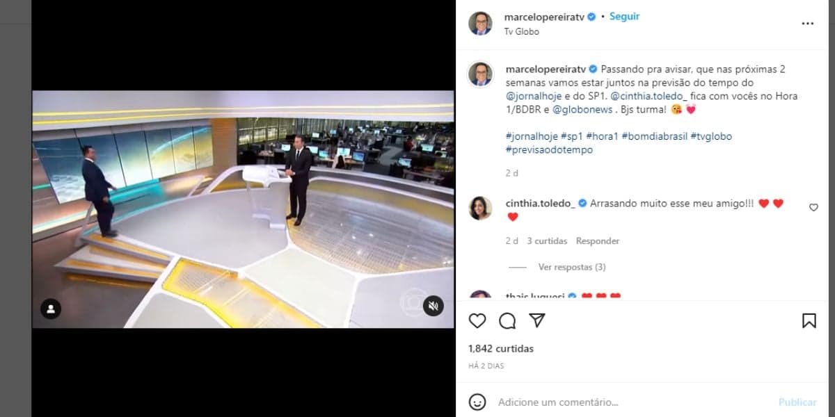 "Está tudo esquisito", César Tralli anuncia passagem de bastão no JH e confirma: "Passando pra avisar" "Está tudo esquisito", César Tralli anuncia passagem de bastão no JH e confirma: "Passando pra avisar"