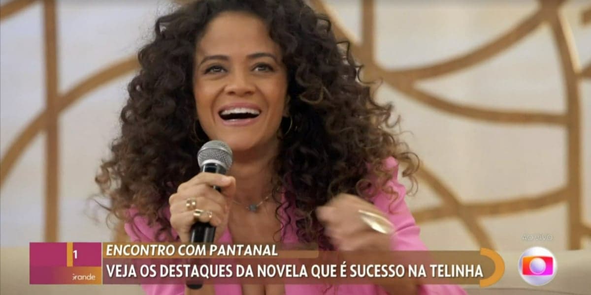 Aline Borges, de "Pantanal", errou o nome de Manoel Soares (Foto: Reprodução/TV Globo) Aline Borges, de "Pantanal", errou o nome de Manoel Soares (Foto: Reprodução/TV Globo)