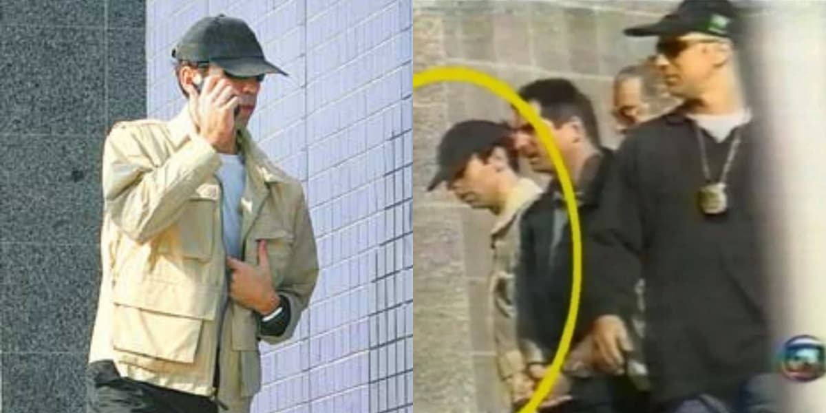 César Tralli disfarçado em ação da polícia de prisão (Foto: Reprodução/TV Globo) César Tralli disfarçado em ação da polícia de prisão (Foto: Reprodução/TV Globo)
