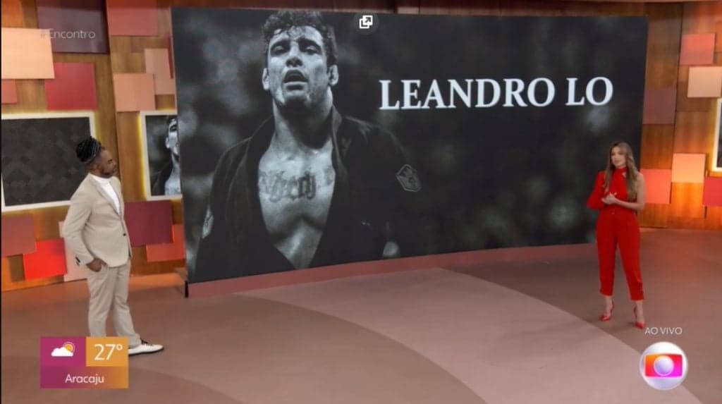 Patricia Poeta e Manoel Soares cobriram a morte do lutador de jiu-jitsu Leando Lo no Encontro Patricia Poeta e Manoel Soares cobriram a morte do lutador de jiu-jitsu Leando Lo no Encontro