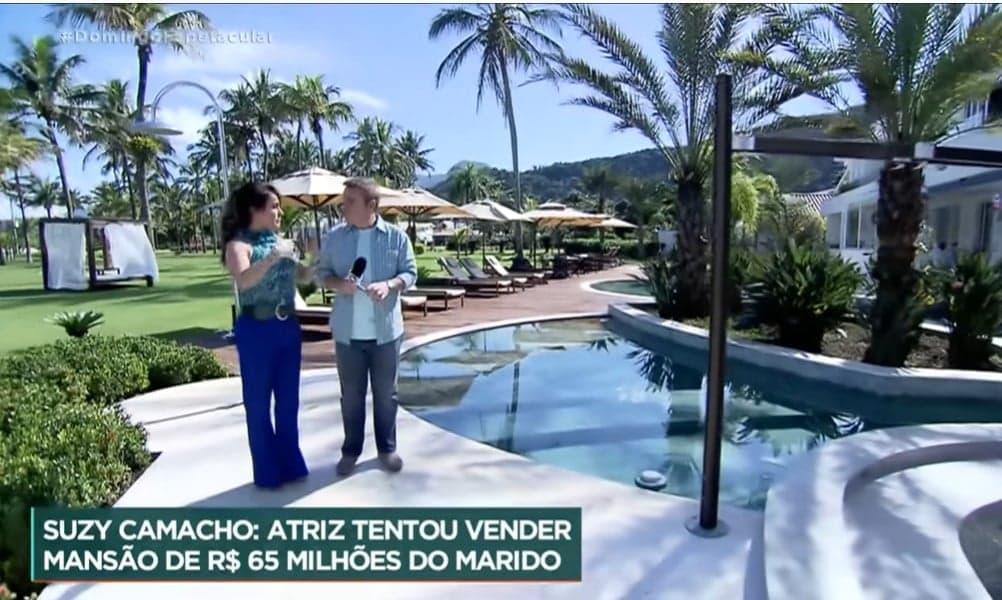 Suzy Camacho recebeu Gugu na mansão do marido em 2015 Suzy Camacho recebeu Gugu na mansão do marido em 2015
