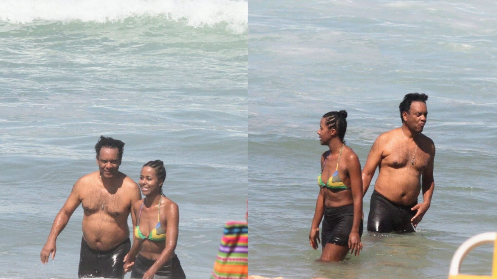 Maju Coutinho e o marido em praia, no Rio de Janeiro (Foto: Reprodução/Dan Delmiro/Ag News/Montagem) Maju Coutinho e o marido em praia, no Rio de Janeiro (Foto: Reprodução/Dan Delmiro/Ag News/Montagem)