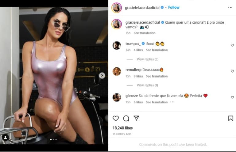 Graciele Lacerda exibe corpão nas redes sociais (Foto: Reprodução/Instagram) Graciele Lacerda exibe corpão nas redes sociais (Foto: Reprodução/Instagram)