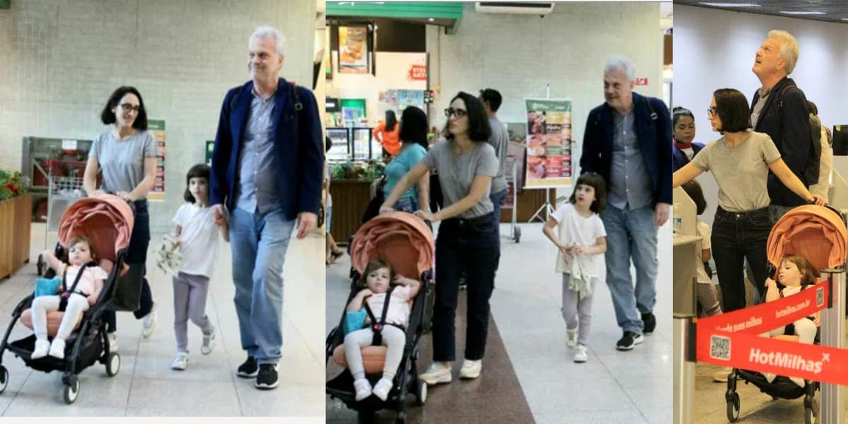 Pedro Bial é flagrado com a família em aeroporto no Rio de Janeiro (Reprodução: Montagem TV Foco) Pedro Bial é flagrado com a família em aeroporto no Rio de Janeiro (Reprodução: Montagem TV Foco)