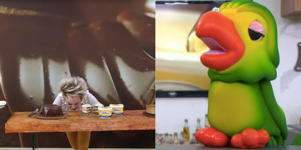 Ana Maria surta no Mais Você, resolve comer cenário e deixa Louro apavorado aos berros: "Não faz isso"