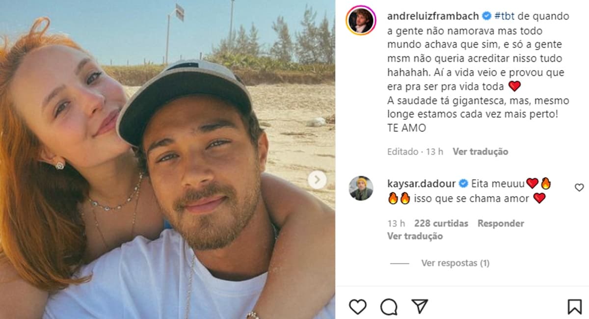 André Luiz Frambach, ator da Globo e namorado de Larissa Manoela, expõe início da relação André Luiz Frambach, ator da Globo e namorado de Larissa Manoela, expõe início da relação