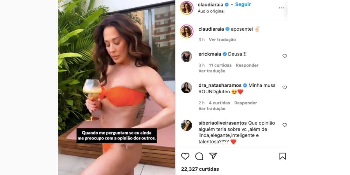 Cláudia Raia mostra barriguinha (Reprodução) Cláudia Raia mostra barriguinha (Reprodução)