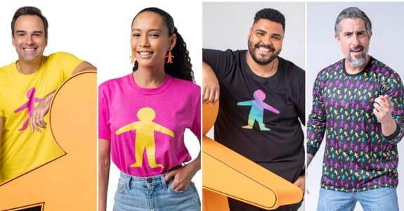Tadeu Schmidt, Taís Araújo, Paulo Vieira e Marcos Mion são os apresentadores oficiais Tadeu Schmidt, Taís Araújo, Paulo Vieira e Marcos Mion são os apresentadores oficiais