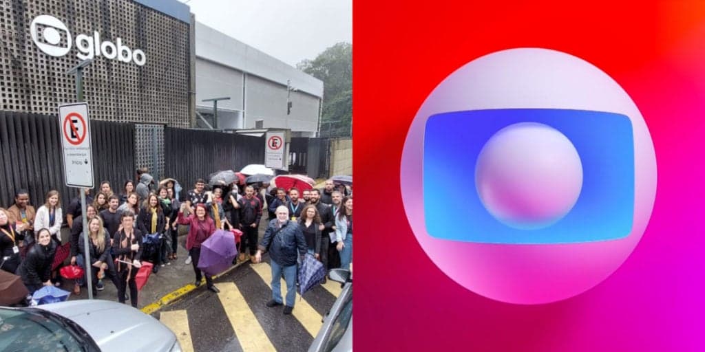 Jornalistas da Globo se reúnem na porta da emissora e protestam pedindo aumento de salário