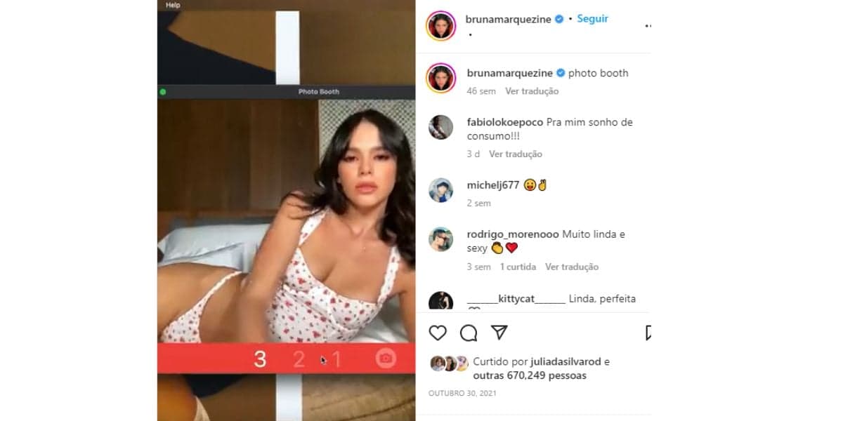 Bruna Marquezine surge em clique ousado nas redes sociais Bruna Marquezine surge em clique ousado nas redes sociais