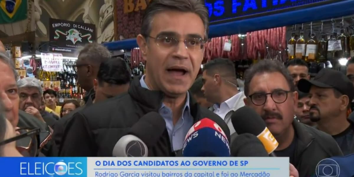 Ratinho é apoiador de Rodrigo Garcia (Foto: Reprodução/TV Globo) Ratinho é apoiador de Rodrigo Garcia (Foto: Reprodução/TV Globo)