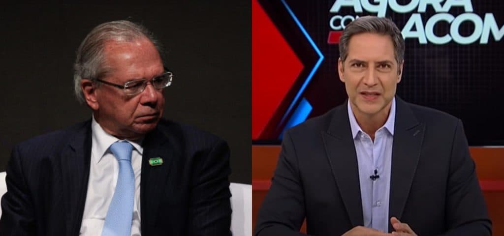 O que Paulo Guedes falou para Lacombe na RedeTV e o fez abandonar entrevista deixou bastidores pasmo