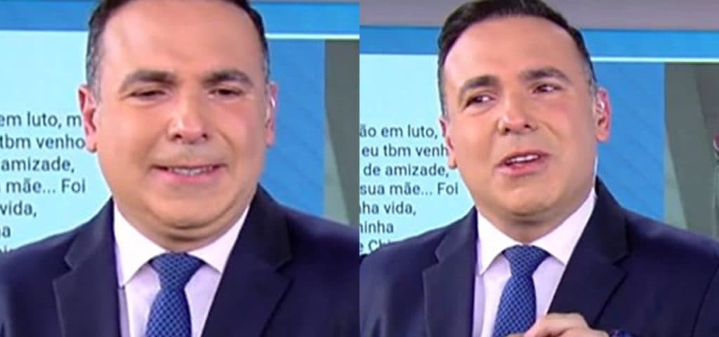 Pelo segundo dia, Gottino não se controla e volta a chorar ao vivo na Record com morte brutal: "Triste demais"