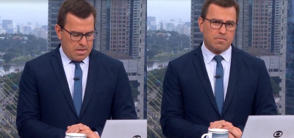 Bocardi se emociona ao vivo e precisa respirar fundo ao dar notícia no Bom Dia São Paulo: "Que tragédia"