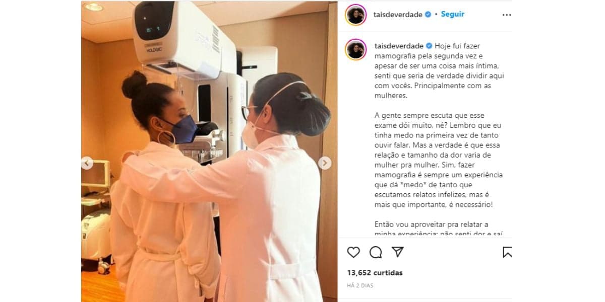 Tais Araujo - mamografia Tais Araujo - mamografia