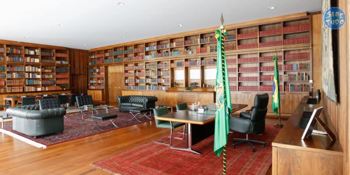 Biblioteca do Palácio da Alvorada (Reprodução: Montagem TV Foco) Biblioteca do Palácio da Alvorada (Reprodução: Montagem TV Foco)