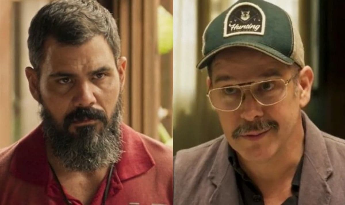 Alcides (Juliano Cazarré) vai decidir fincar lança no peito de Tenório (Murilo Benício) em Pantanal (Foto: Reprodução / Globo) Alcides (Juliano Cazarré) vai decidir fincar lança no peito de Tenório (Murilo Benício) em Pantanal (Foto: Reprodução / Globo)