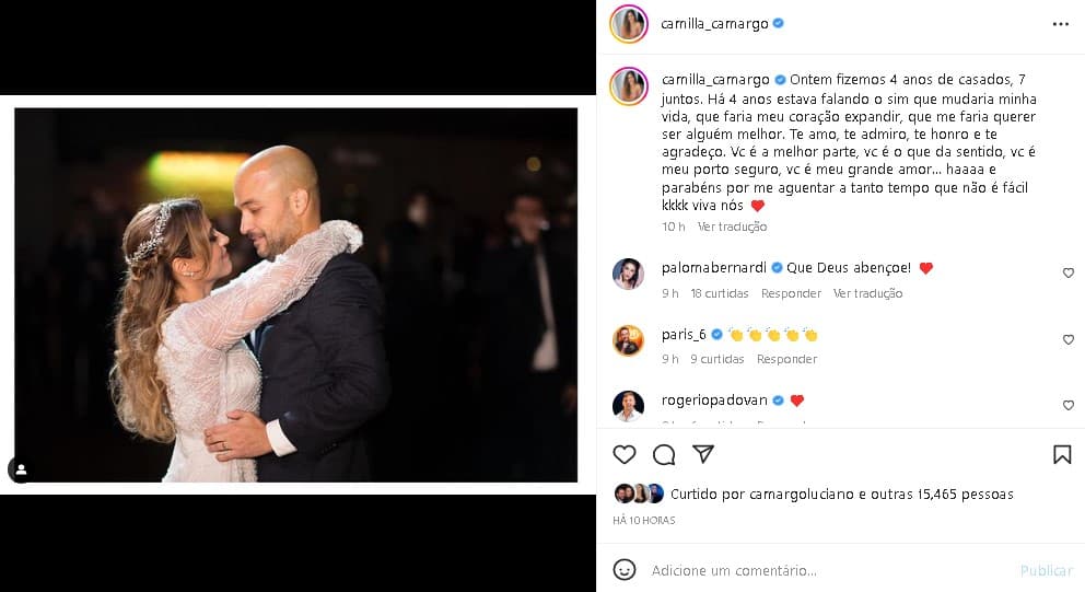 Camilla Camargo se derreteu pelo marido, Leonardo Lessa (Foto: Reprodução/ Instagram) Camilla Camargo se derreteu pelo marido, Leonardo Lessa (Foto: Reprodução/ Instagram)