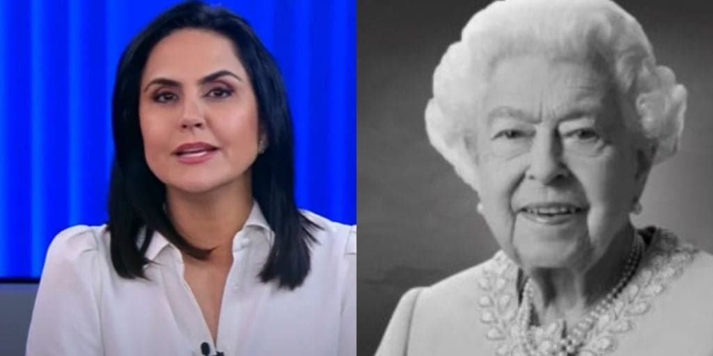 Carla Cecato, ex-Record, diz ser uma "honra" anunciar morte da Rainha Elizabeth ao vivo