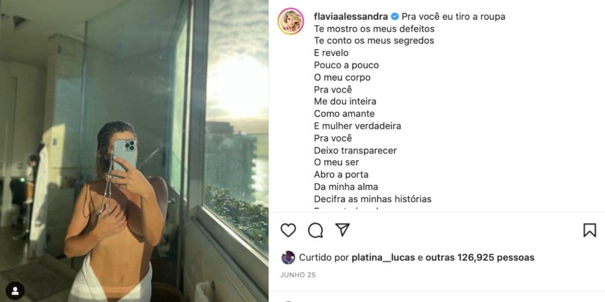Flávia Alessandra luta pelo empoderamento feminino (Reprodução) Flávia Alessandra luta pelo empoderamento feminino (Reprodução)