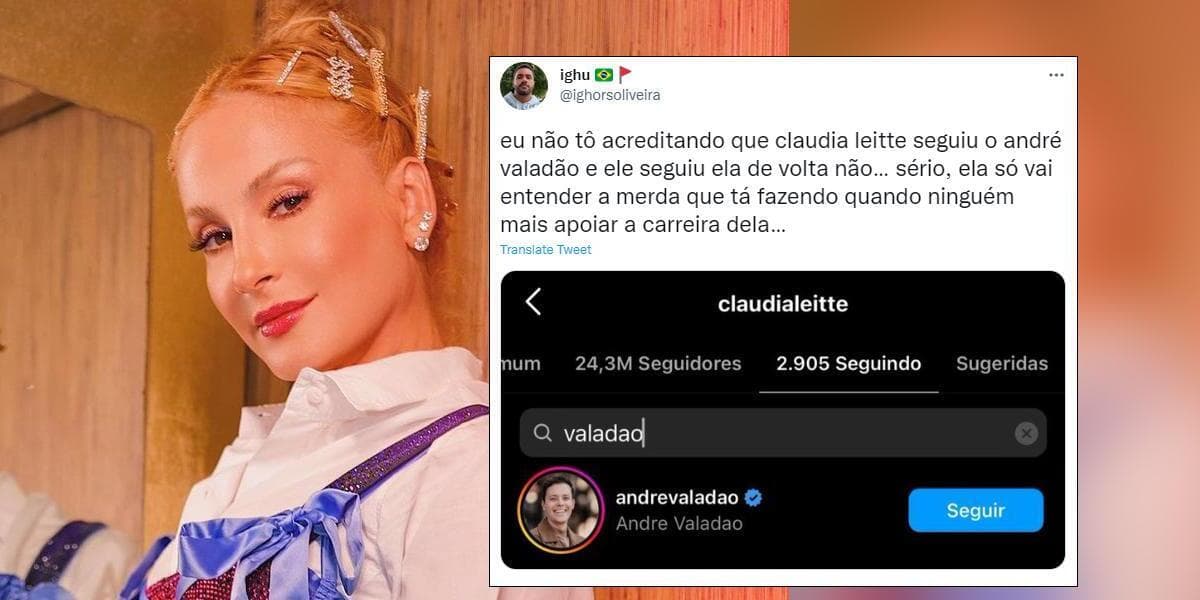 Claudia Leitte é alvo após seguir André Valadão nas redes sociais (Foto Reprodução/Internet) Claudia Leitte é alvo após seguir André Valadão nas redes sociais (Foto Reprodução/Internet)
