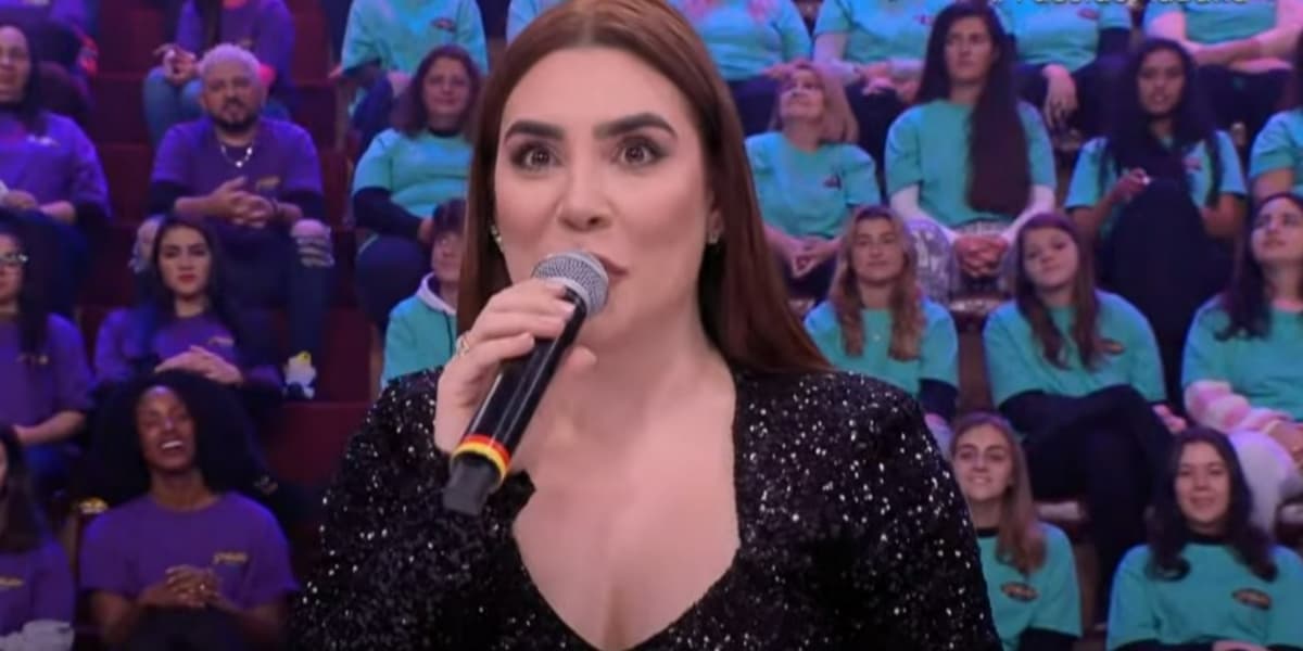 Naiara Azevedo foi jurada de quadro no programa de Faustão (Foto: Reprodução/Band) Naiara Azevedo foi jurada de quadro no programa de Faustão (Foto: Reprodução/Band)