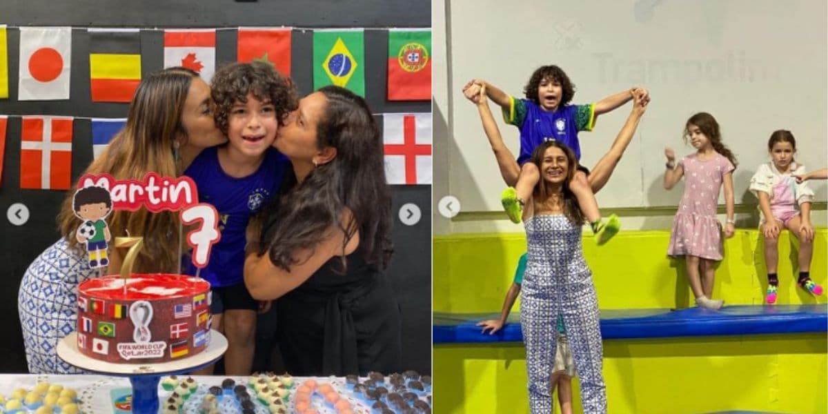 Atriz Dira Paes e sua família em comemoração ao aniversário de 7 anos do seu filho Martin - Reprodução Atriz Dira Paes e sua família em comemoração ao aniversário de 7 anos do seu filho Martin - Reprodução