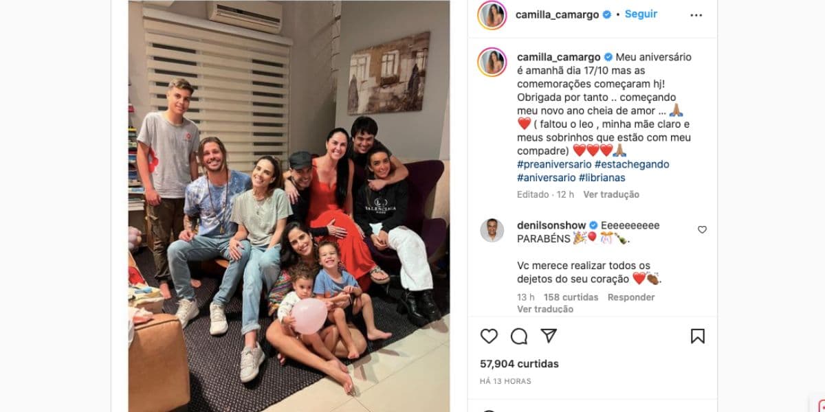 Igor Camargo, Camilla, Zezé Di Camargo, Graciele Lacerda, Dado Dolabella e Wanessa aparecem em nova foto de família (Reprodução) Igor Camargo, Camilla, Zezé Di Camargo, Graciele Lacerda, Dado Dolabella e Wanessa aparecem em nova foto de família (Reprodução)