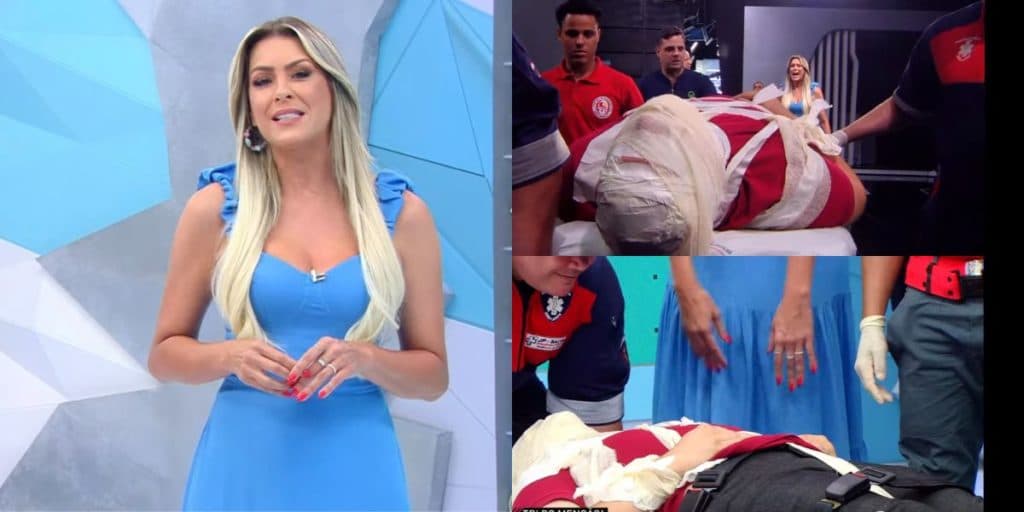 Zoação: Renata Fan convoca bombeiros e comentarista deixa Jogo Aberto carregado em maca