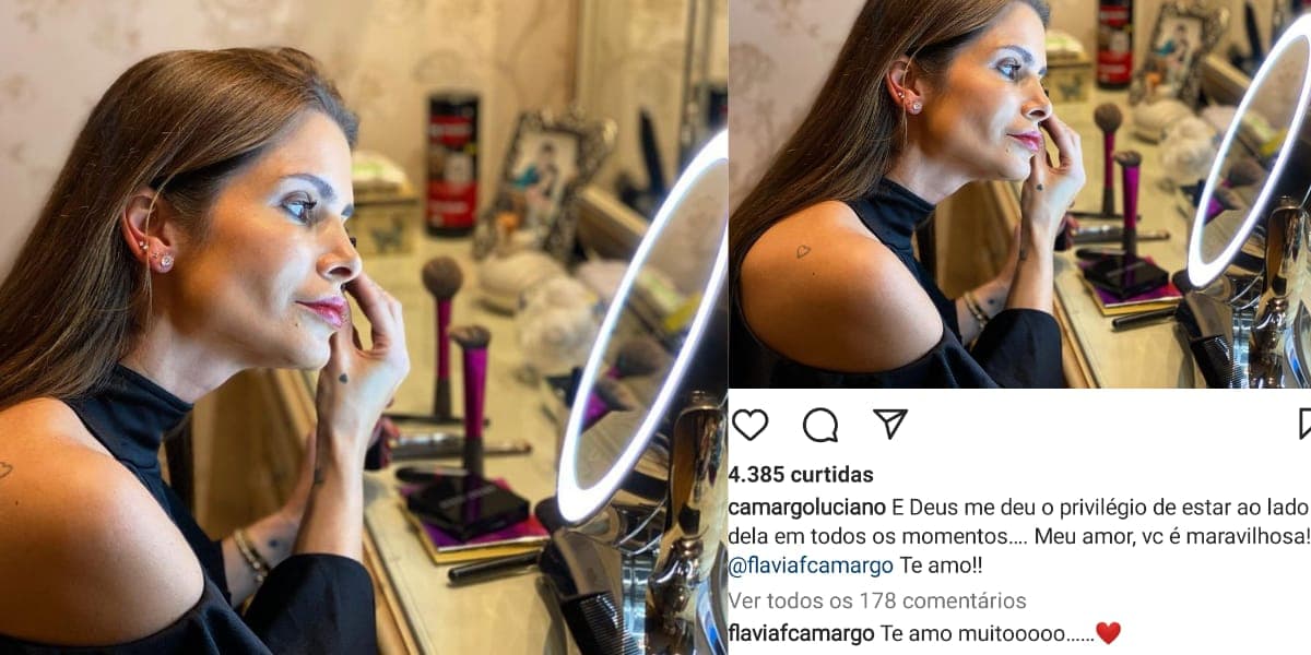 Luciano Camargo faz bela declaração para sua esposa Flavia Camargo (Reprodução: Instagram) Luciano Camargo faz bela declaração para sua esposa Flavia Camargo (Reprodução: Instagram)