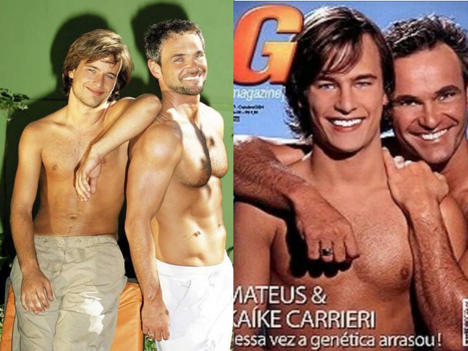 Mateus Carrieri posou para a G Magazine ao lado do filho, Kaíke (Foto: Reprodução/Montagem) Mateus Carrieri posou para a G Magazine ao lado do filho, Kaíke (Foto: Reprodução/Montagem)