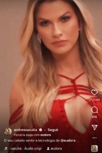 Andressa Suita deixa o público babando em sua beleza (Reprodução) Andressa Suita deixa o público babando em sua beleza (Reprodução)