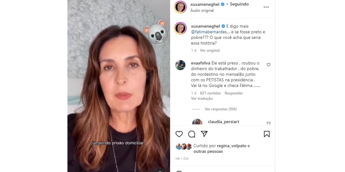 Xuxa Meneghel divulga vídeo impactante com relato de Fátima Bernardes Xuxa Meneghel divulga vídeo impactante com relato de Fátima Bernardes