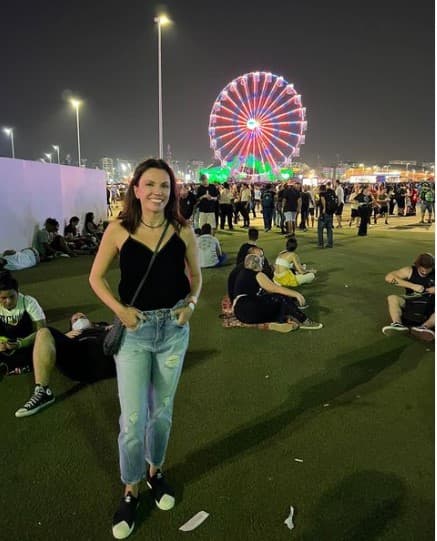 Ana Paula Araújo esteve no Rock in Rio (Foto: Reprodução) Ana Paula Araújo esteve no Rock in Rio (Foto: Reprodução)