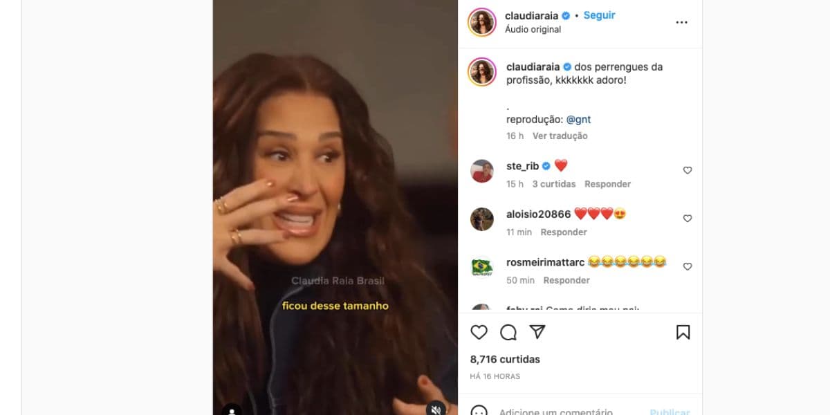 De acordo com Cláudia Leite, gravações foram paradas por conta de inchaço de sua boca (Reprodução) De acordo com Cláudia Leite, gravações foram paradas por conta de inchaço de sua boca (Reprodução)
