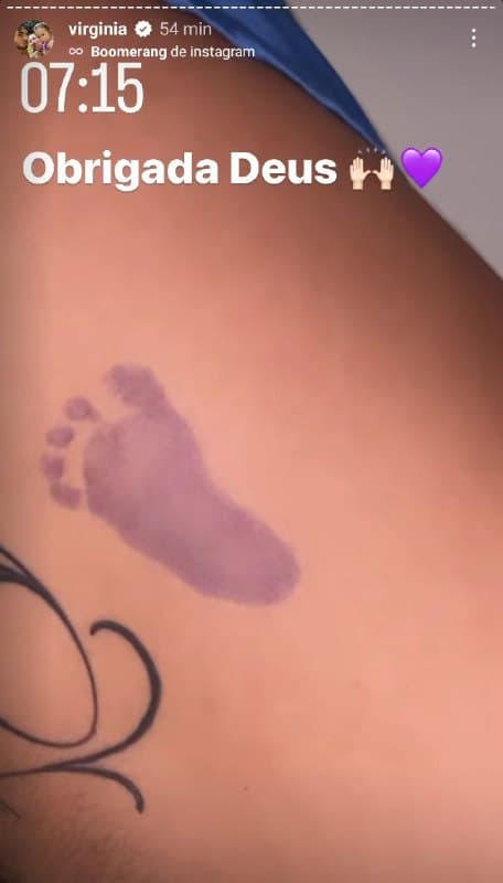 Virgínia Fonseca mostrou o pezinho de Maria Flor, sua segunda filha com Zé Felipe (Foto: Reprodução/ Instagram) Virgínia Fonseca mostrou o pezinho de Maria Flor, sua segunda filha com Zé Felipe (Foto: Reprodução/ Instagram)