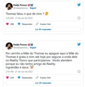 A influenciadora justificou o motivo de ter excluído a publicação (Foto: Reprodução / Twitter) A influenciadora justificou o motivo de ter excluído a publicação (Foto: Reprodução / Twitter)